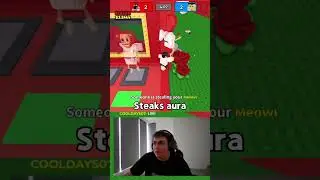 steaks crazy aura in duel #roblox #robloxfunny