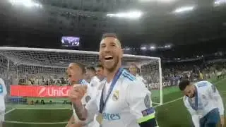 UCL final 2018 Ramos celebrating the moment with Cristiano Ronaldo