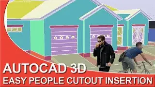 AutoCAD 3D Easy People Cut out Insertion and Download