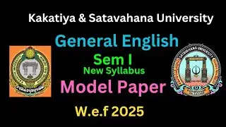 KU & SU Sem 1 English Model paper w.e.f. 2025.. playlist link in description 