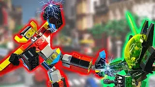 LEGO Mech Fight Stop Motion | Super Robot vs. Green Lantern | LEGO Creator Mech 31124