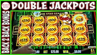 INCREDIBLE DOUBLE JACKPOTS! BACK 2 BACK BONUS ON MILLION DOLLAR DRAGON LINK SLOT MACHINE