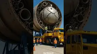 Cracked Giant Sphere on Truck | AI Industrial Scene | Real Vision AI