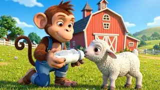 Baby Monkey Takes Care of a Little Lamb | Kids Storytime