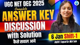 UGC NET Paper 1 Answer Key Solution | UGC NET 6 Jan 1st Shift Answer Key Discussion | JRFAdda