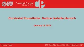 The Curatorial Roundtable: Nadine Isabelle Henrich (Hamburg)