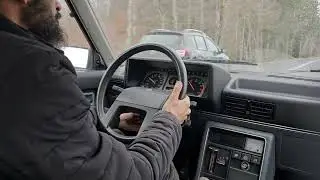 petite balade en renault 9 TLE de 82 avec seulement 77500 kms d'origine