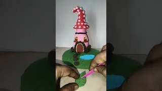 Beautiful Rabbit house made of clay #clayart #shortvideo #creativity #vairalvideo
