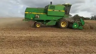 Colheita da Soja!Colheitadeira SLC 6200!Parte 3!