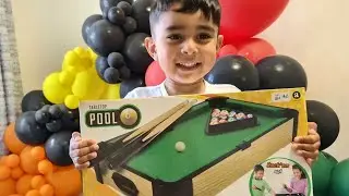 KIDS MINI POOL TABLE l Unboxing and Playing with NOAH