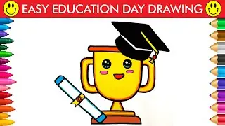 International Literacy Day Drawing | Easy Literacy Day Poster | International Education Day Poster