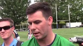 BYU quarterbacks Tanner Mangum and Taysom Hill discuss the first day of fall camp