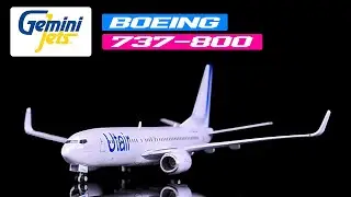 Boeing 737-800 Commercial Aircraft Utair White with Blue 1/400 Diecast Model Airplane by GeminiJets