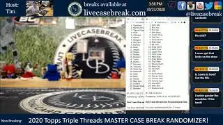 2020 Topps Triple Threads 18 Box Master Case RT #01 Randomizer Video