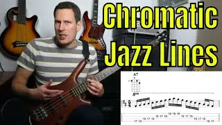 Create Chromatic Jazz Lines by Using Passing Notes - Bass Practice Diary - 19th January 2021