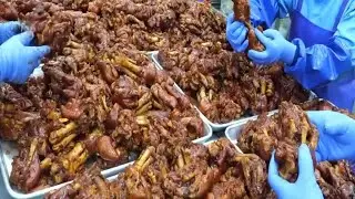 Amazing process! Popular korean pork leg soy sauce stew (jokbal) Mass production in food factory
