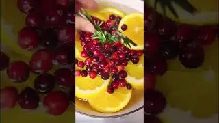 Stovetop Potpourri/ Simmer Pot with cranberries, oranges, cinnamon, & rosemary #shorts