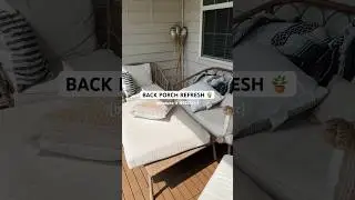 Time for a back porch summer refresh ☀️🌸🪴 #patio #makeover