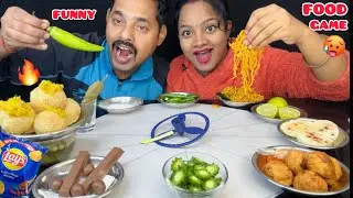 Maggi,Momo,Boiled Egg,Pani Puri,Chilli Funny Food Game Challenge 