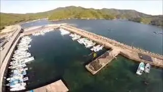 空撮アオリイカ釣り場（三重）南伊勢町 古和浦