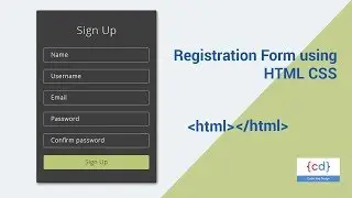 Create a simple form with HTML and CSS Just in Minutes || Registration from