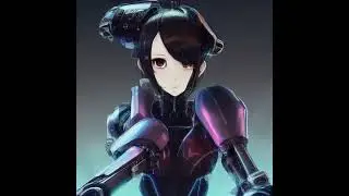 🔴 Beautiful  Sci Fi Anime Character With Cybernetic Mecha Implants In The 🔴
