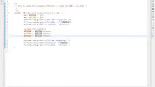 HOW TO SWAP TWO NUMBERS WITHOUT USING TEMPORARY VARIABLE IN JAVA DEMO