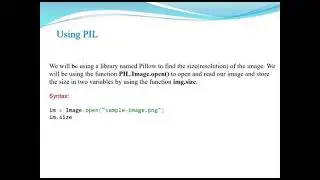 Python Program to Find the Size (Resolution) of a Image