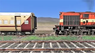 Pune WDM3D Coupling and Departing with 3 Utkrisht Coaches And 2 Oil Tanker | Super HD GRAPHIC GAMES