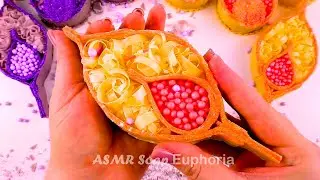 ASMR Crushing Soap Boxes with Starch & Glitter & Foam | Clay Cracking | Balls & Roses | No Talking