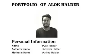 Portfolio Of Alok Halder For ICCR Scholarship 2023-24.