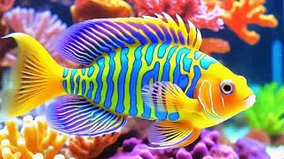 Aquarium 4K VIDEO (ULTRA HD) - Beautiful Coral Reef Fish & Jellyfish - Soothing Music for Sleep #8