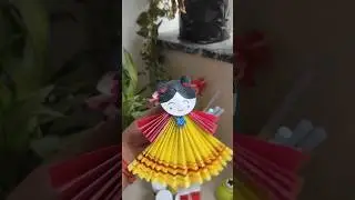 DIY Paper Doll #shorts #diy #paperdolltutorial #art #Easy Paper Doll Making #Cute #ytshorts