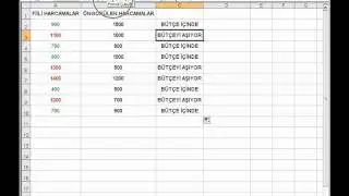 EXCEL 2003    23-Koşullu Form&uuml;ller 2