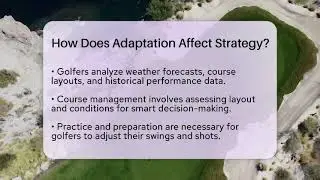 How Does Adaptation Affect Strategy? - All About Golf Pros