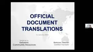 Official Document Translation Workshop, January 17th 10-12:30
