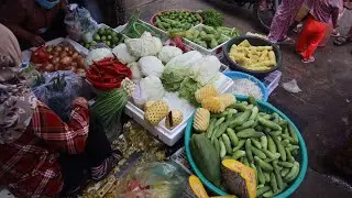Cambodia Market Tour in 2021, Fresh food review at Prek Pnov market