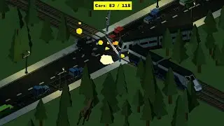 Railroad Crossing | Train Hits Car At Night