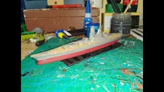 The Lindberg Line - Two Pack - 1/1200 - Part 2 - Battleship IJN Yamato - Model Building Video