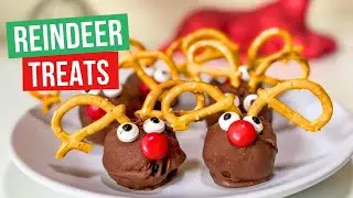 Reindeer Mint Slice Balls | Easy No Bake Christmas Treats