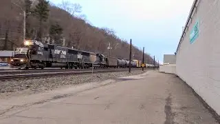NS 6333 w/One of a Kind K5LLE Horn Leads C28 Westbound through Haysville, PA - 2/17/2020
