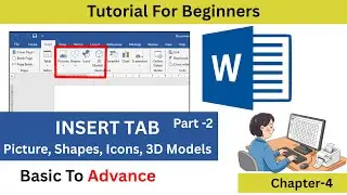 How To Add Picture in MS Word || How To Insert Shape in MS Word || Icon And 3d Model in MS Word