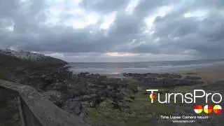 TurnsPro: Timelapse in Cornwall over the surf in south Fistral in Newquay