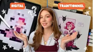 Digital drawing VS traditional drawing 🎨