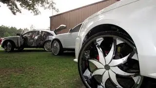 HomeTeam Pull up at Bat96Chevy Photoshoot: Denali, Bmw 745, Box Chevy, Infiniti fx35s