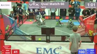 VEX Worlds 2016 - VRC Middle School - Spirit - Qual 66 (80M 8609B) 172 vs 191 (8636 7817A)