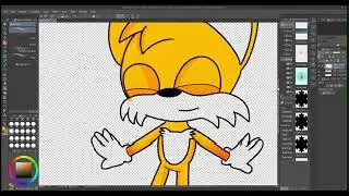 Channel Update + Glowing Tails-Sonic the Hegdehog fanart speedpaint