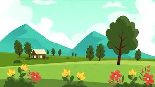 4K Mountain Field Highland l ROYALTY FREE Cartoon Background l Fee Cartoon Background Loop