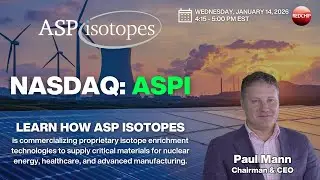 ASP Isotopes (Nasdaq: ASPI) Investor Webinar - January 14, 2026