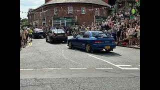 Lymm Historic Transport Parade 2023 with Cheshire and District Scoobies taking part